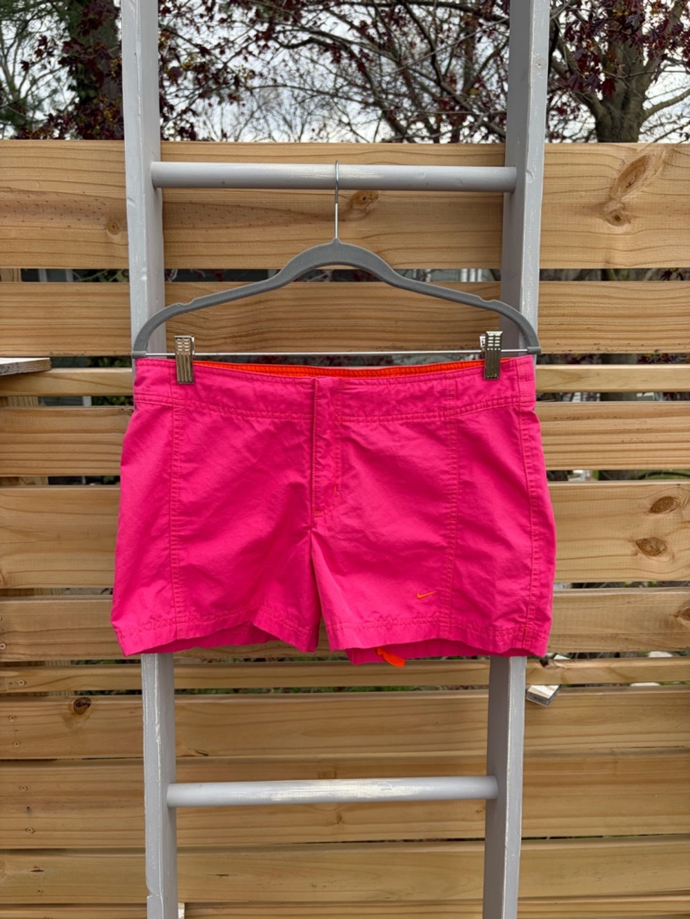 Nike Sportswear Vintage Shorts Pink Zip Fly Cotton Blend Casual Women’s Medium